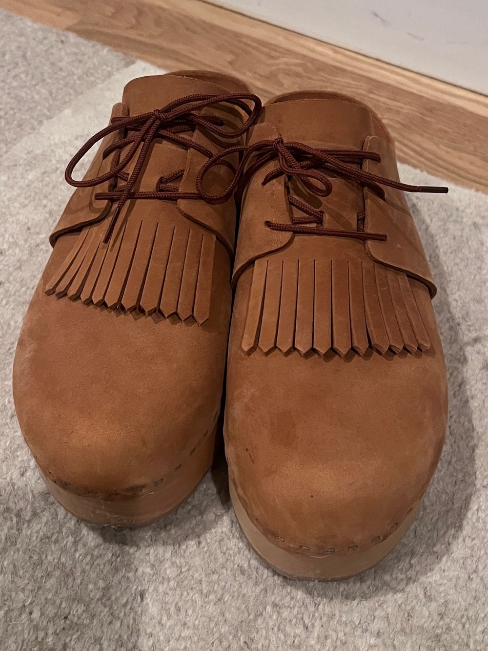 Bryr Zoe Platform Clogs with Kilt - Marigold - Picture 2 of 8
